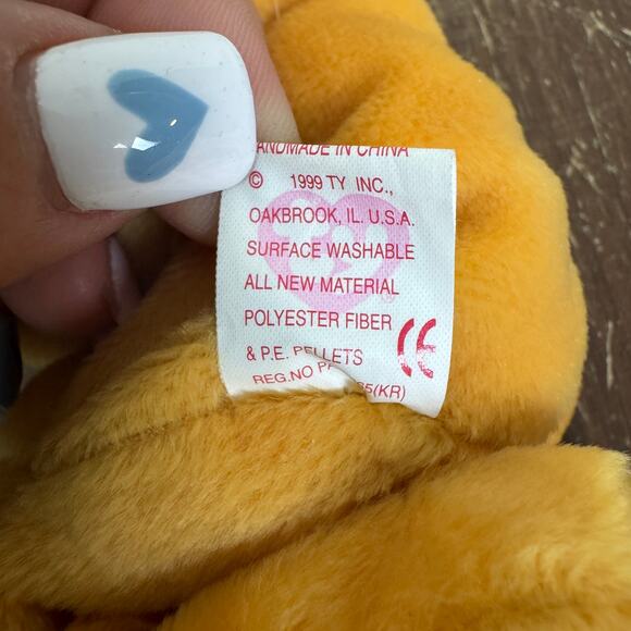 TY Beanie Baby Hope 1999 Brown Kneeling Praying Teddy Bear Retired - Picture 4 of 7